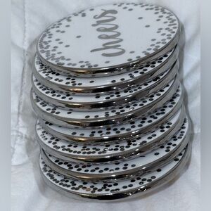 CHEERS HOLIDAY Coasters for Drinks, Set of 8 Drink Coasters